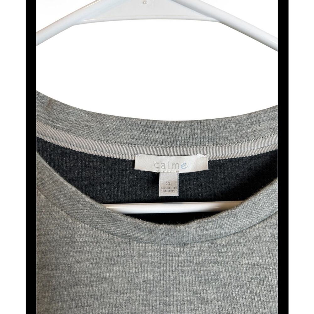 Calme Johnny Was Gray Zipped Pocket Fleece Sweater Dress Size XL - Picture 5 of 7